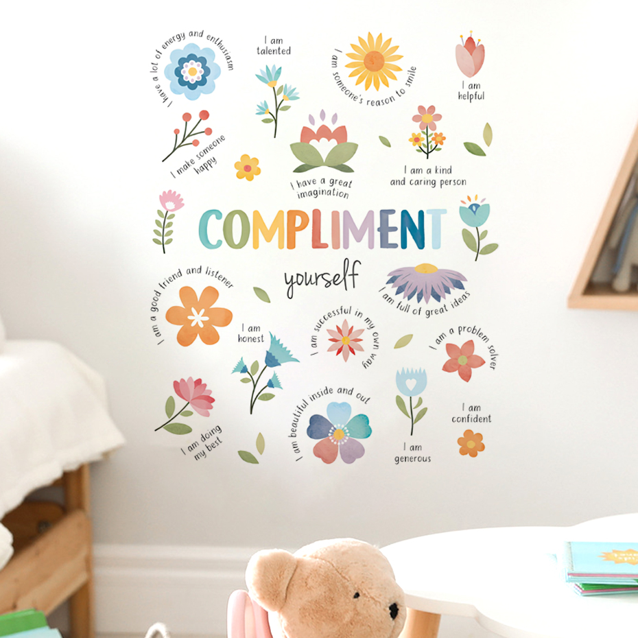 Baby Nursery Quotes - ภาษาอังกฤษที่มีสีสันคําคมสร้างแรงบันดาลใจสีน้ําสติ๊กเกอร์ติดผนังเด็กทารกเนอสเซอรี่ Art Decal เด็กห้องน้ําสติกเกอร์ตกแต่งบ้าน
