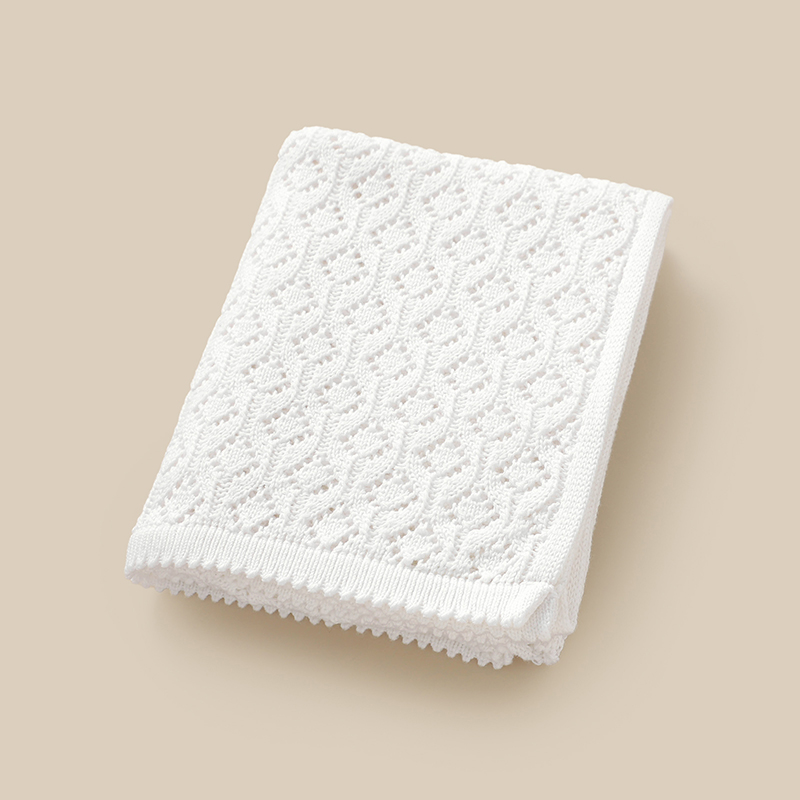 Baby Boy Nursery Quilt - ผ้าห่มเด็กถักนิตติ้ง ขนาด 90*70 ซม. สำหรับเด็กแรกเกิด ทั้งเด็กชายและเด็กหญิง