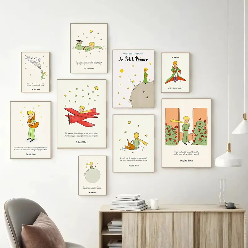 Baby Nursery Quotes - ภาพพิมพ์ศิลปะนิทานสุดน่ารัก คำคมนิทานคลาสสิกสำหรับเด็ก พร้อมดาวและเครื่องบิน ตกแต่งผนังห้องเด็กผู้ชายให้มีแรงบันดาลใจ