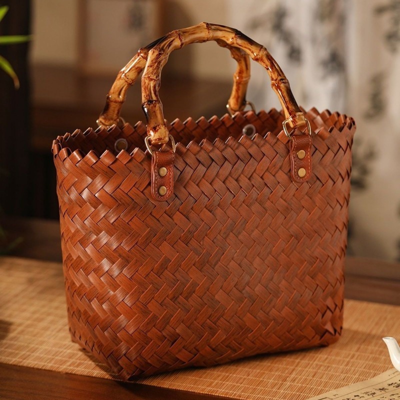 Storage Basket Fabric - กระเป๋าถือทำมือล้วนๆ กระเป๋าเครื่องสำอาง กระเป๋าใส่ผัก กระเป๋าชายหาด