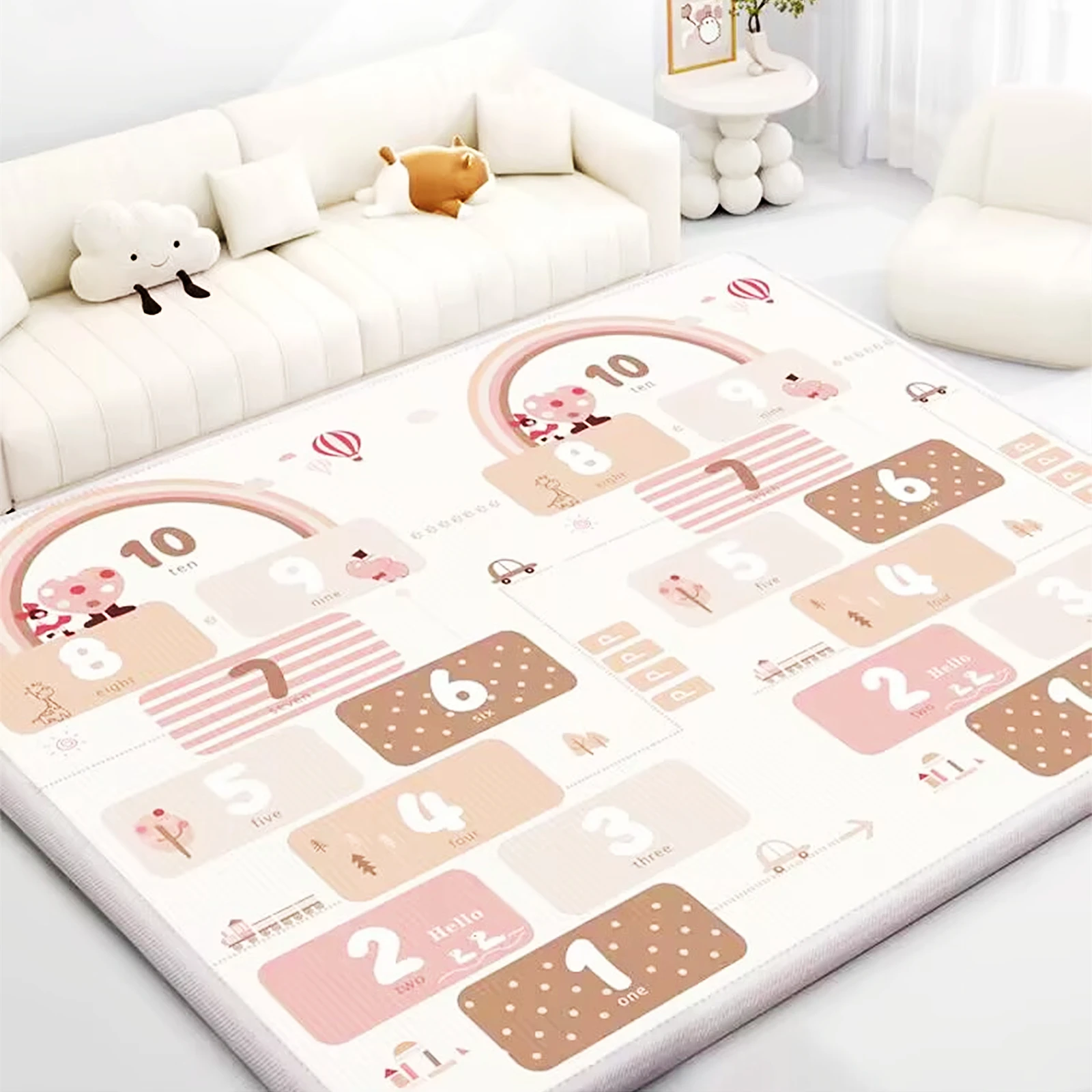 Baby Nursery Mat - แผ่นรองคลานเด็ก ลายการ์ตูน หนา 1/0.5 ซม. พรมปูพื้นเพื่อการศึกษา