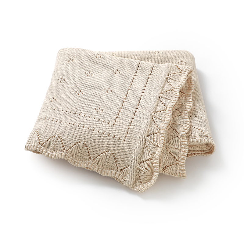Baby Boy Nursery Quilt - ผ้าห่มเด็กทารก ผ้าฝ้ายถัก 100*80 ซม. สำหรับเด็กแรกเกิด ทั้งเด็กชายและเด็กหญิง