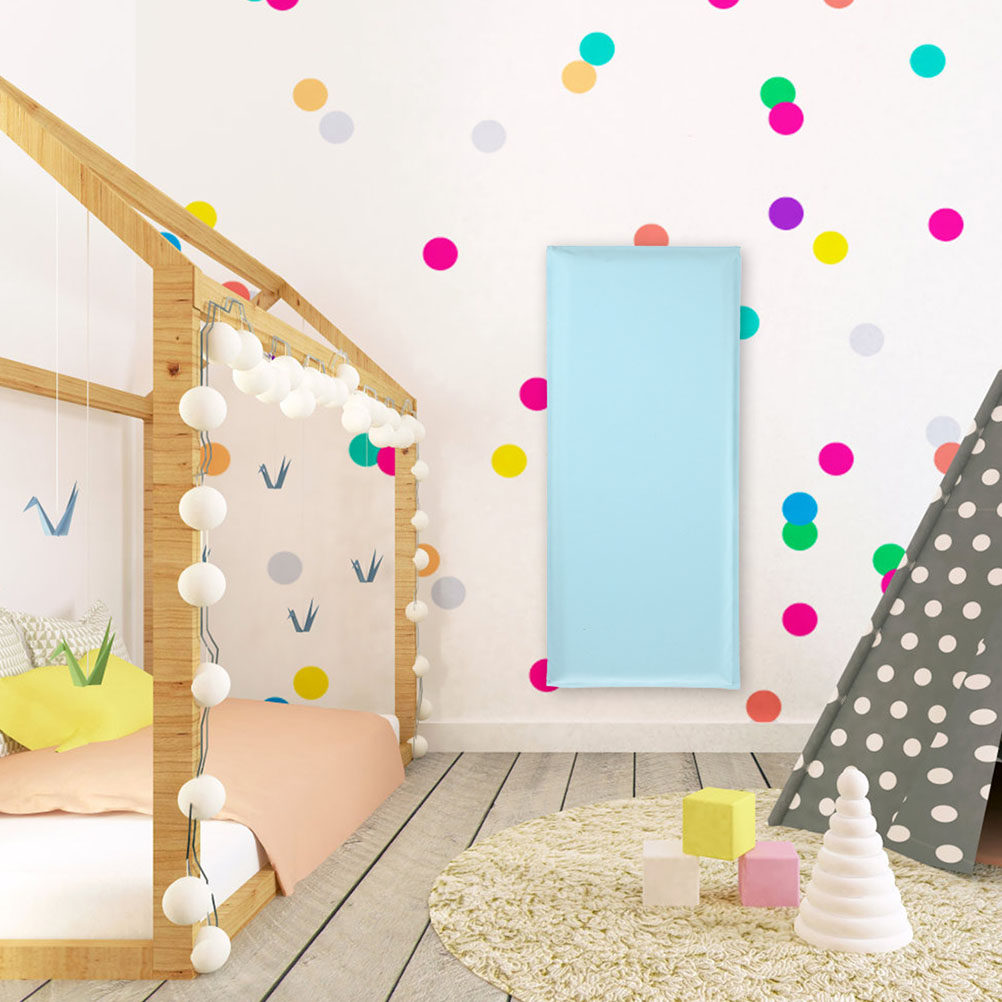 Baby Nursery Yellow Walls - แผ่นกันกระแทกติดผนัง 2 ชิ้น สีเหลือง ป้องกันการชนสำหรับเด็ก แผ่นกันกระแทกนุ่มสำหรับป้องกันเด็ก