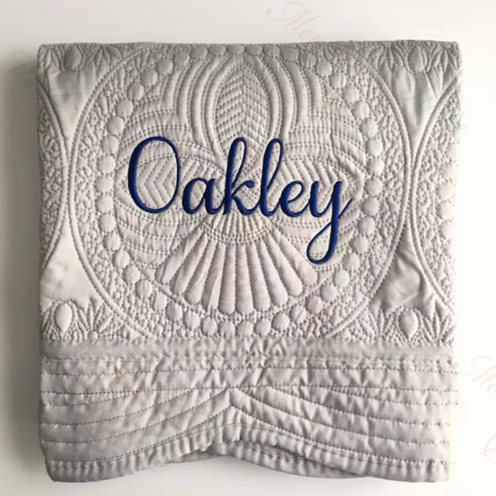 Baby Boy Nursery Quilt - ผ้านวมปักชื่อสำหรับสถานรับเลี้ยงเด็กผ้าห่มลายเฉพาะตัวสำหรับเด็กวัยหัดเดินทารกแรกเกิดเด็กผู้ชายเด็กผู้หญิง