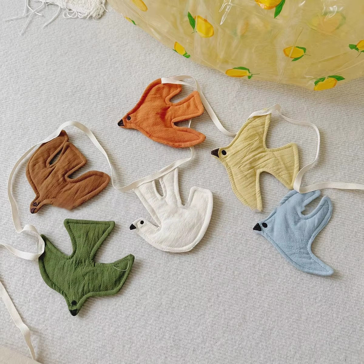 Baby Nursery Fabric - ธงผ้ารูปนกสำหรับตกแต่งห้องเด็ก งานปาร์ตี้ งานเลี้ยงฉลองทารก งานคาร์นิวัล