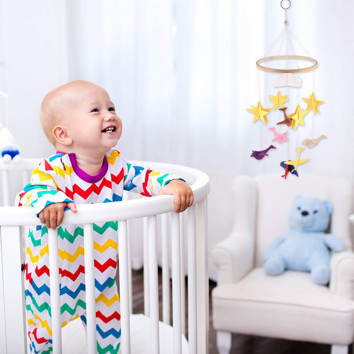 ของตกแต่งแขวนเปลเด็ก 1 ชิ้น โม - Baby Nursery Crib บทวิจารณ์และราคา