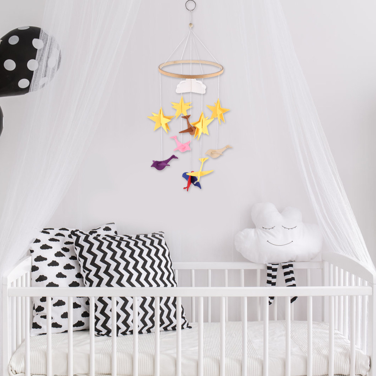 ของตกแต่งแขวนเปลเด็ก 1 ชิ้น โม - Baby Nursery Crib บทวิจารณ์และราคา