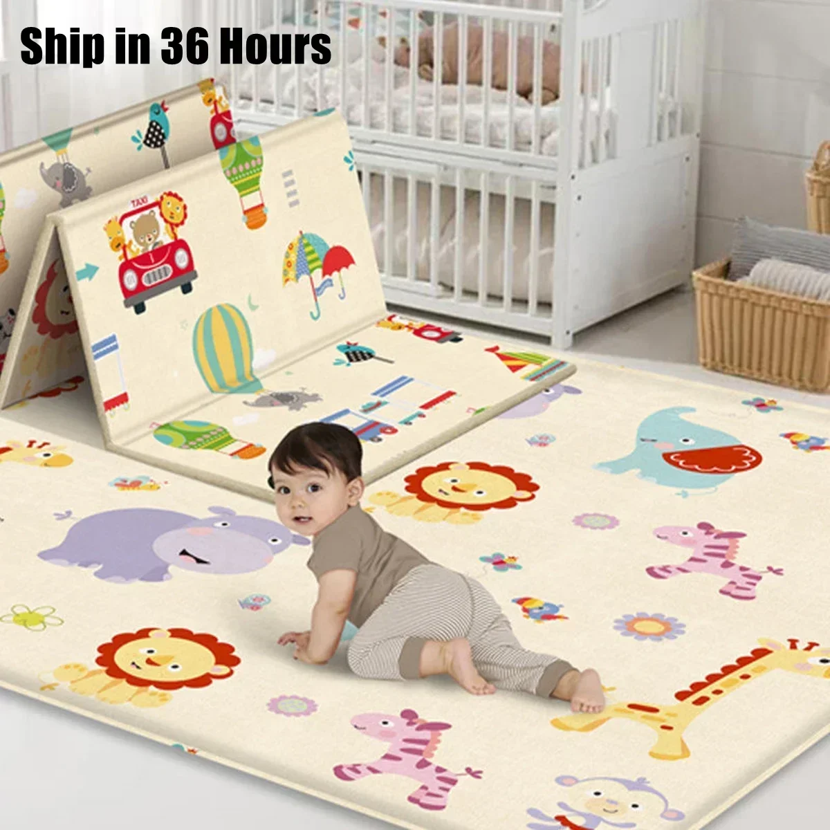เสื่อเล่นเด็กแบบพับได้ ปลอดสาร - Baby Nursery Mat บทวิจารณ์และราคา