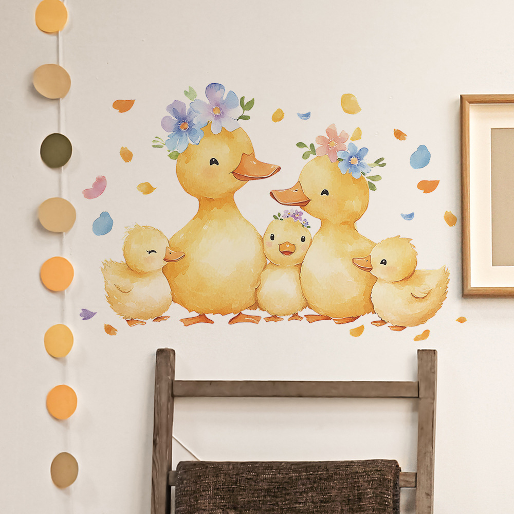 การ์ตูนเป็ดสีเหลืองครอบครัวสติ - Baby Nursery Yellow Walls บทวิจารณ์และราคา