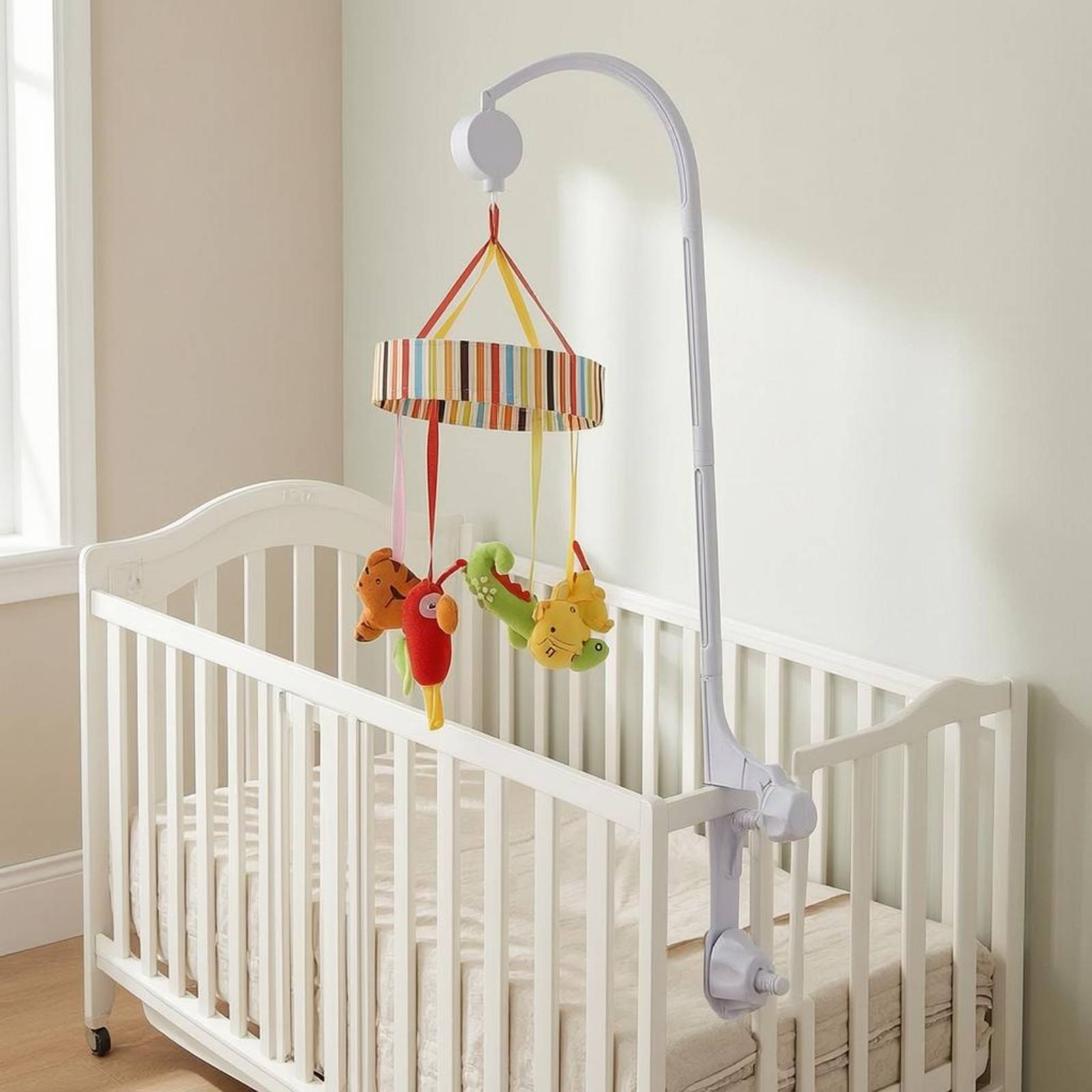ขาตั้งโมบายสำหรับเปลเด็ก สีขาว - Baby Nursery Crib บทวิจารณ์และราคา