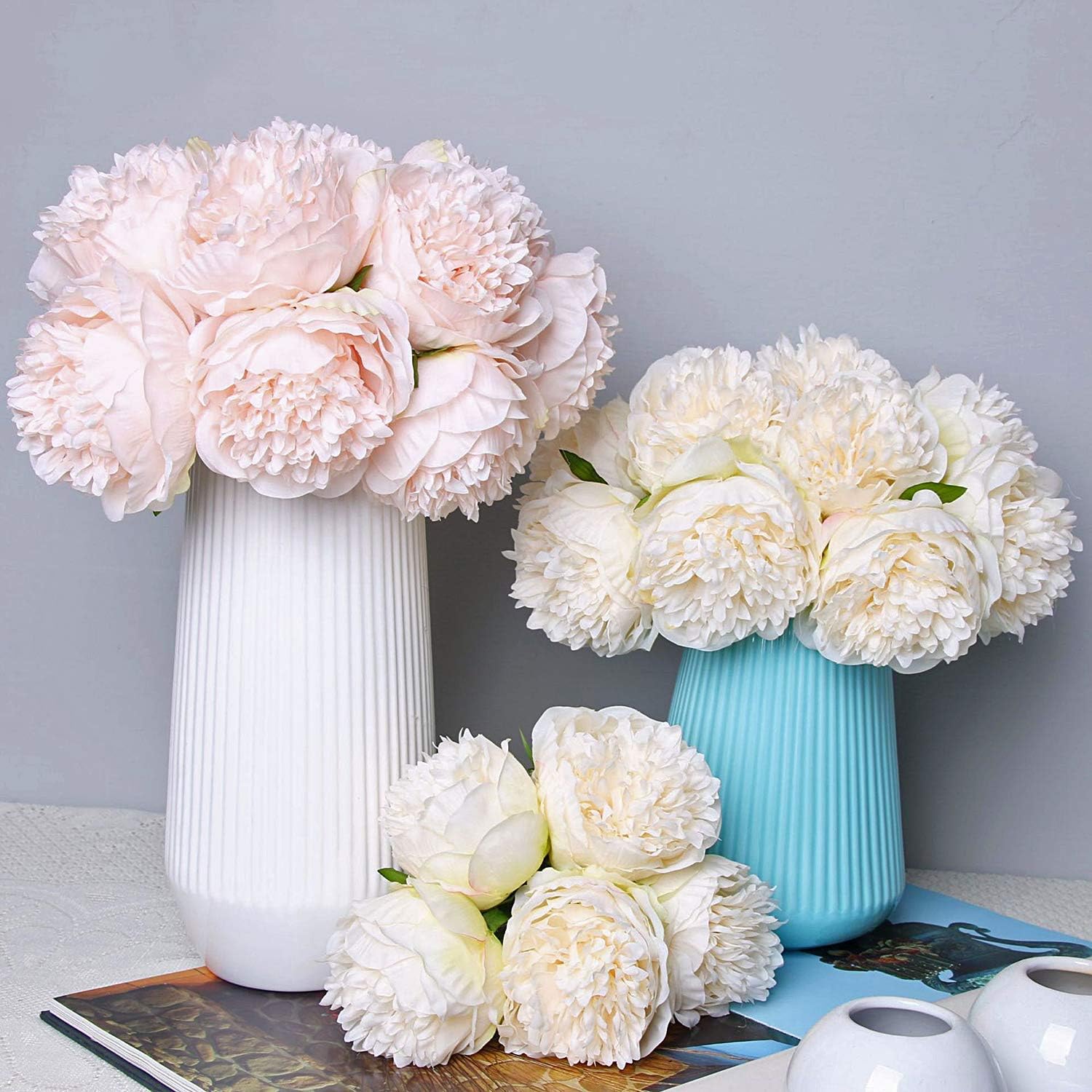 ดอกโบตั๋นจำลอง 5 ดอก ดอกไม้ประ - Baby Nursery Fabric บทวิจารณ์และราคา