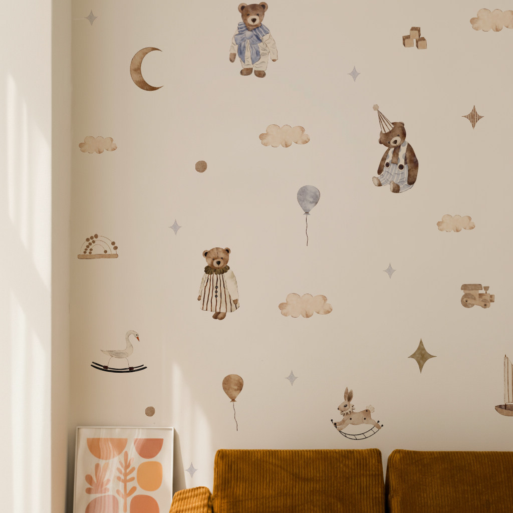 สติ๊กเกอร์ติดผนังสไตล์โบโฮ วิน - Baby Nursery Vintage บทวิจารณ์และราคา