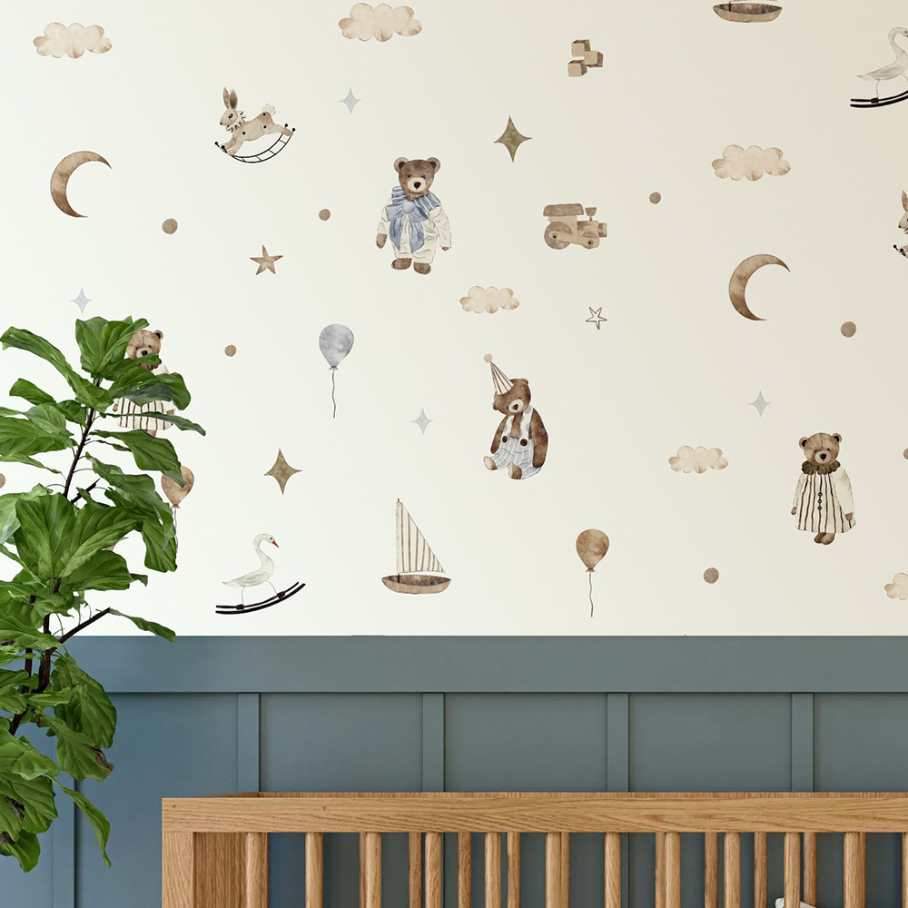 สติ๊กเกอร์ติดผนังสไตล์โบโฮ วิน - Baby Nursery Vintage บทวิจารณ์และราคา