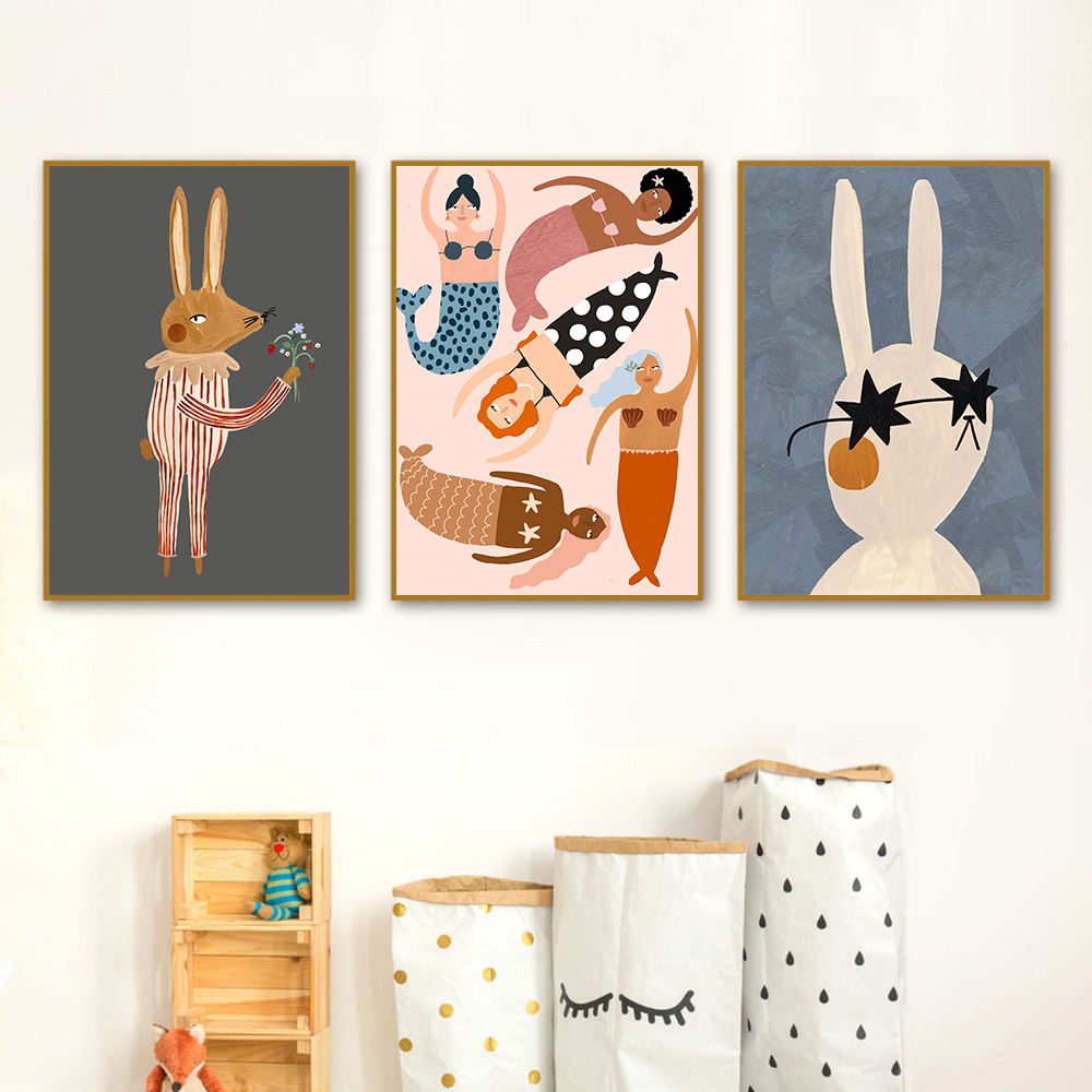 ภาพพิมพ์บนผ้าใบลายการ์ตูนกระต่ - Baby Nursery Quotes บทวิจารณ์และราคา