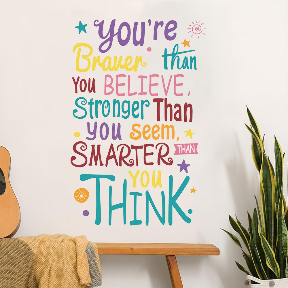 คุณกล้าหาญ ฉลาด แข็งแกร่ง สโลแ - Baby Nursery Quotes บทวิจารณ์และราคา
