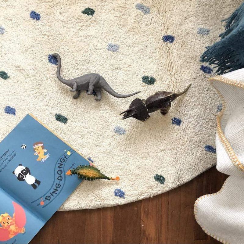 พรมขนนุ่มลายจุดสำหรับห้องนั่งเ - Baby Nursery Fabric บทวิจารณ์และราคา