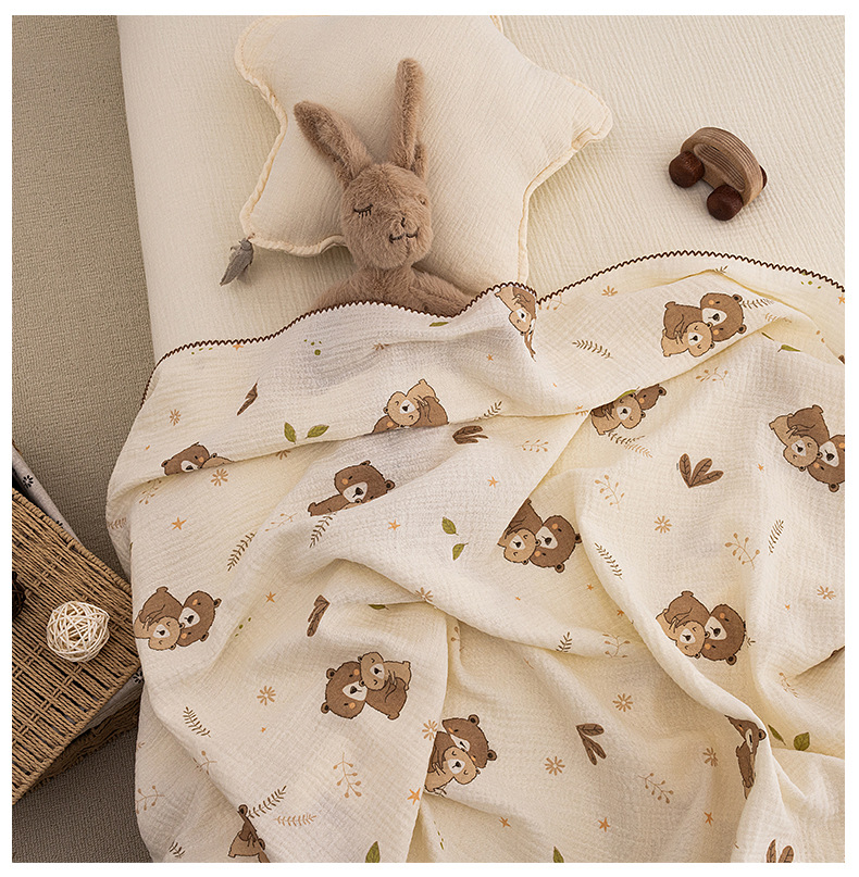 ผ้าห่มห่อตัวเด็กทารก ลายดอกไม้ - Baby Boy Nursery Quilt บทวิจารณ์และราคา