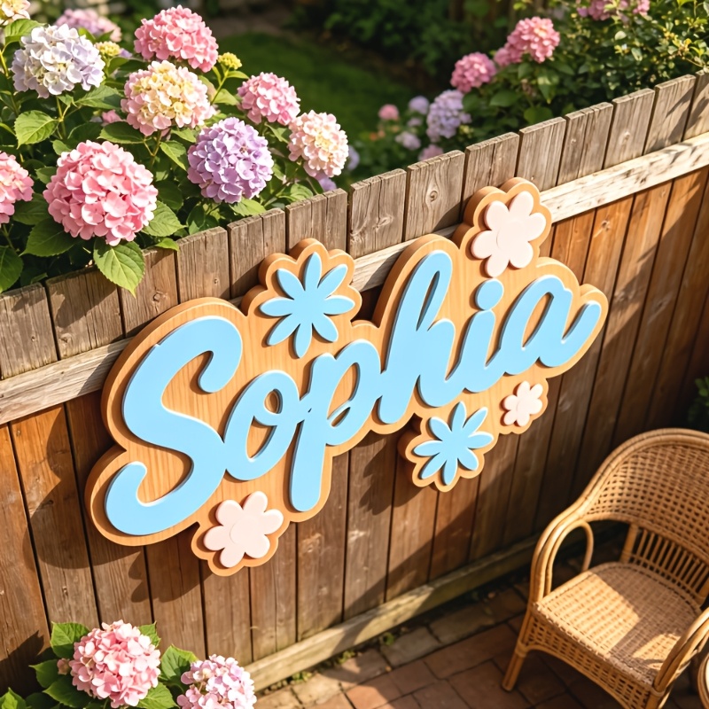 ป้ายห้องพักธีมดอกไม้แบบส่วนตัว - Baby Nursery Name Sign บทวิจารณ์และราคา