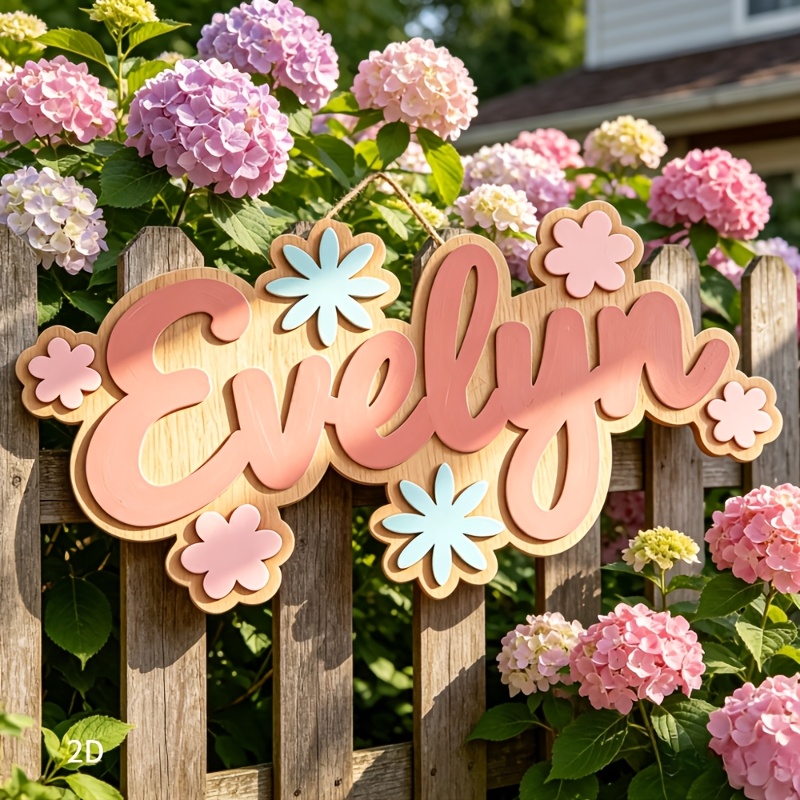 ป้ายห้องพักธีมดอกไม้แบบส่วนตัว - Baby Nursery Name Sign บทวิจารณ์และราคา