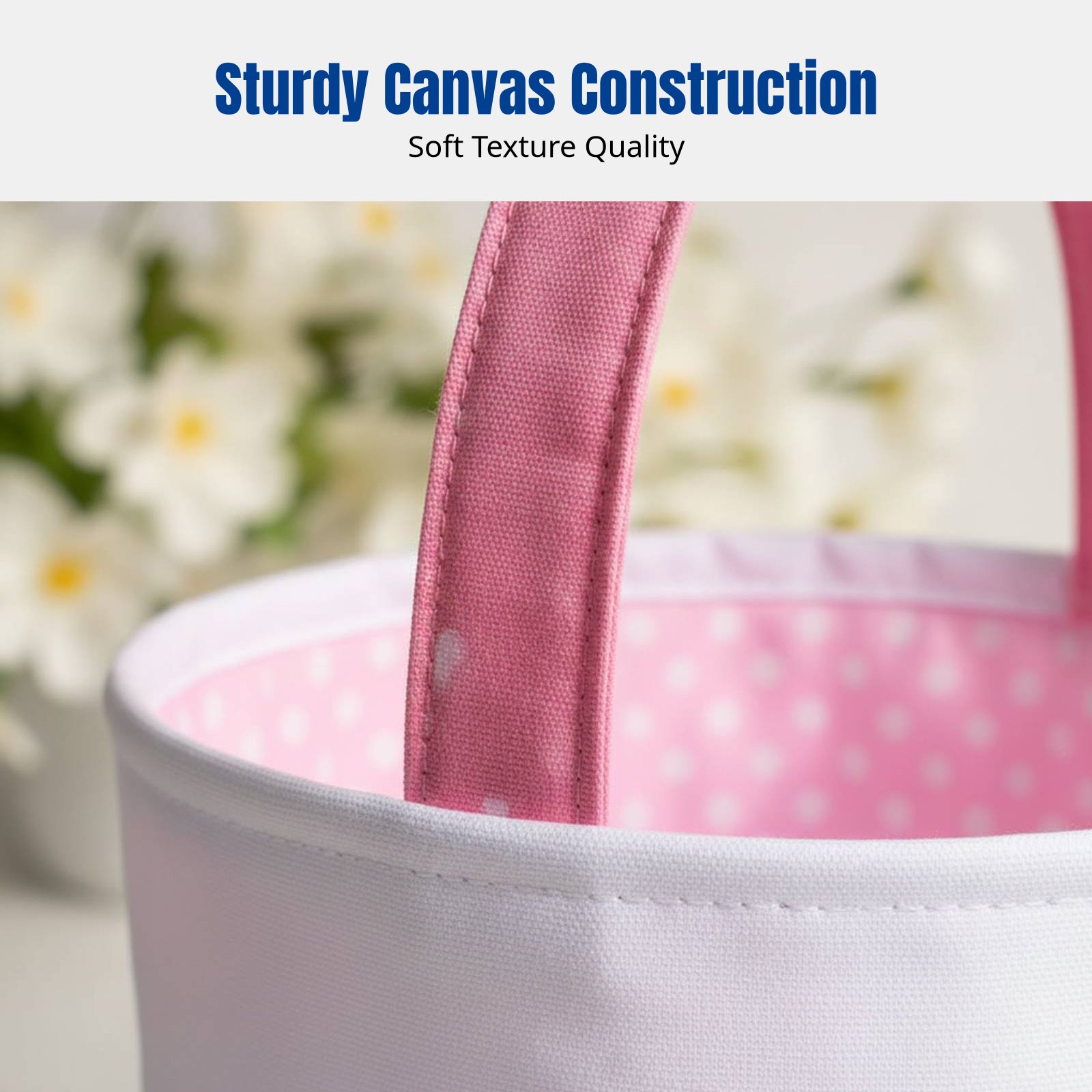 ตะกร้าอีสเตอร์ผ้าแคนวาสพิมพ์ลา - Storage Basket Fabric บทวิจารณ์และราคา