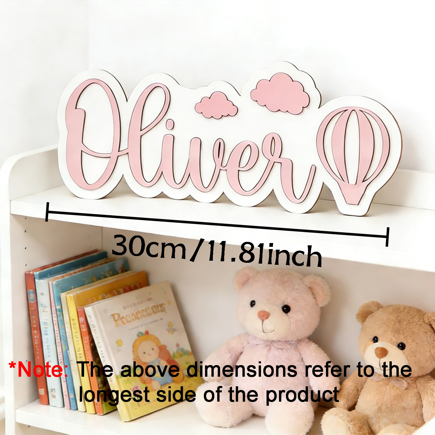 ป้ายชื่อห้องรูปบอลลูนลมร้อนและ - Baby Nursery Name Sign บทวิจารณ์และราคา