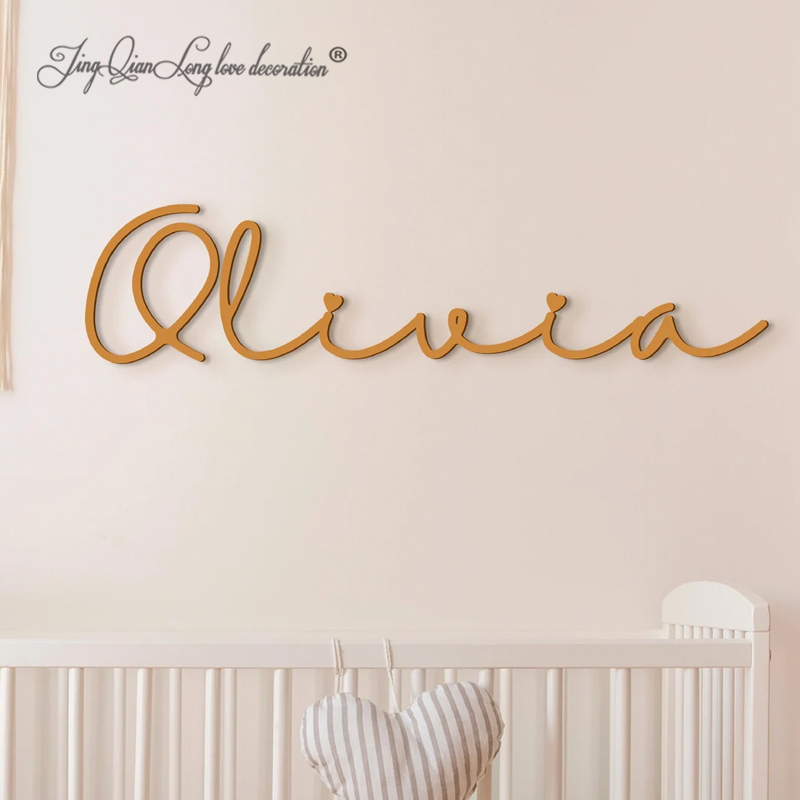 ป้ายชื่อเด็กทำจากไม้แบบกำหนดเอ - Baby Nursery Name Sign บทวิจารณ์และราคา