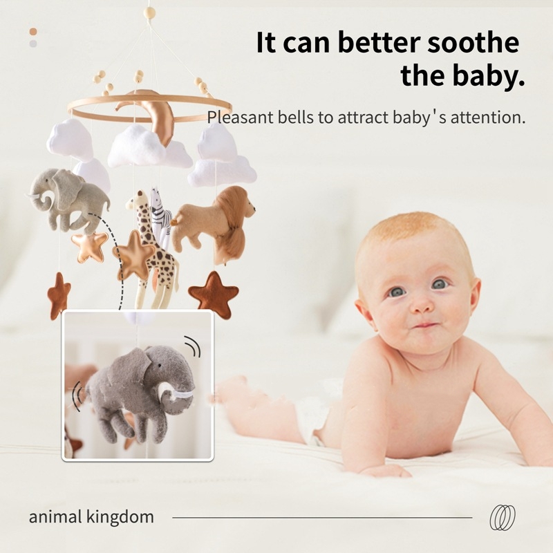 ขายร้อน Nordic Handmade Felt J - Baby Nursery Crib บทวิจารณ์และราคา