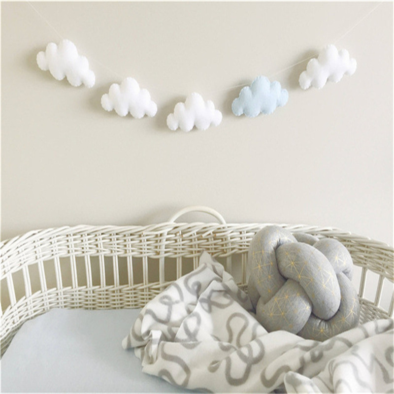 Nordic Felt Cloud Garlands Str - Baby Nursery Fabric บทวิจารณ์และราคา