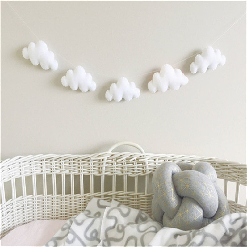 Nordic Felt Cloud Garlands Str - Baby Nursery Fabric บทวิจารณ์และราคา